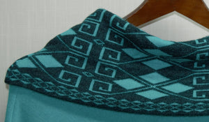 Geometric Teal Cape